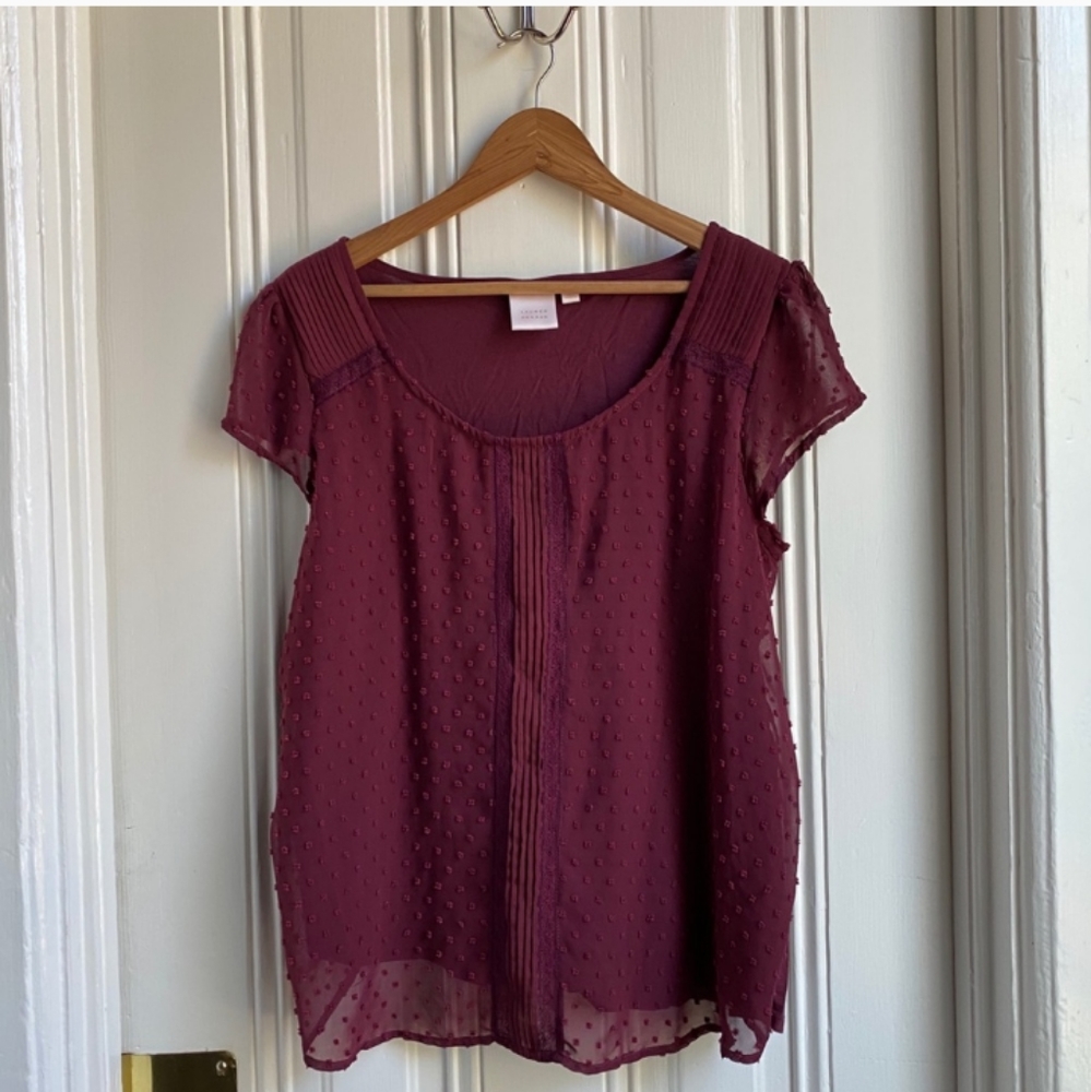 LC Lauren Conrad Merlo Swiss Dot Top